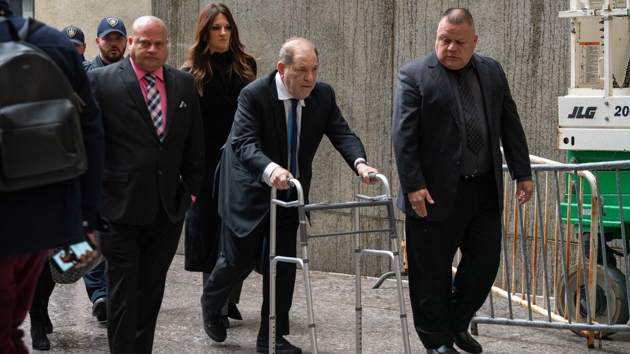Harvey Weinstein arrives at criminal court in New York City on December 11.