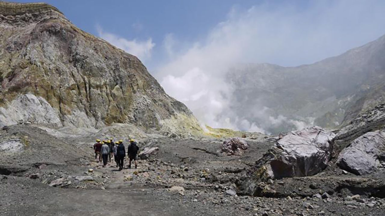 A photo taken by Geoff Hopkins on White Island, prior to the volcano's eruption.