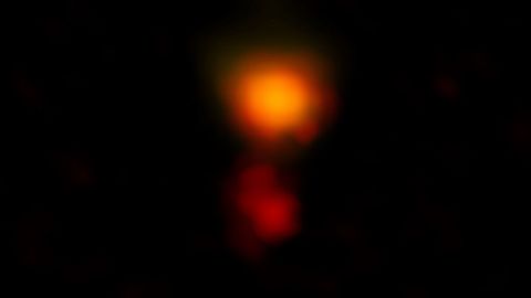 The ALMA radio image of the dusty star-forming galaxy called MAMBO-9. 
