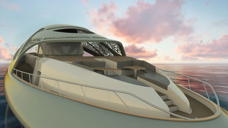 <strong>Pioneering concept: </strong>The vessel, which measures 256 feet, would be made from a light aluminum superstructure.