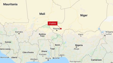 Inates Niger map
