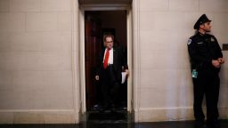 House Judiciary Committee Chairman Rep. Jerrold Nadler, D-N.Y., walks out of the hearing room for a committee break, during a House Judiciary Committee markup of the articles of impeachment against President Donald Trump, Thursday, Dec. 12, 2019, on Capitol Hill in Washington. 