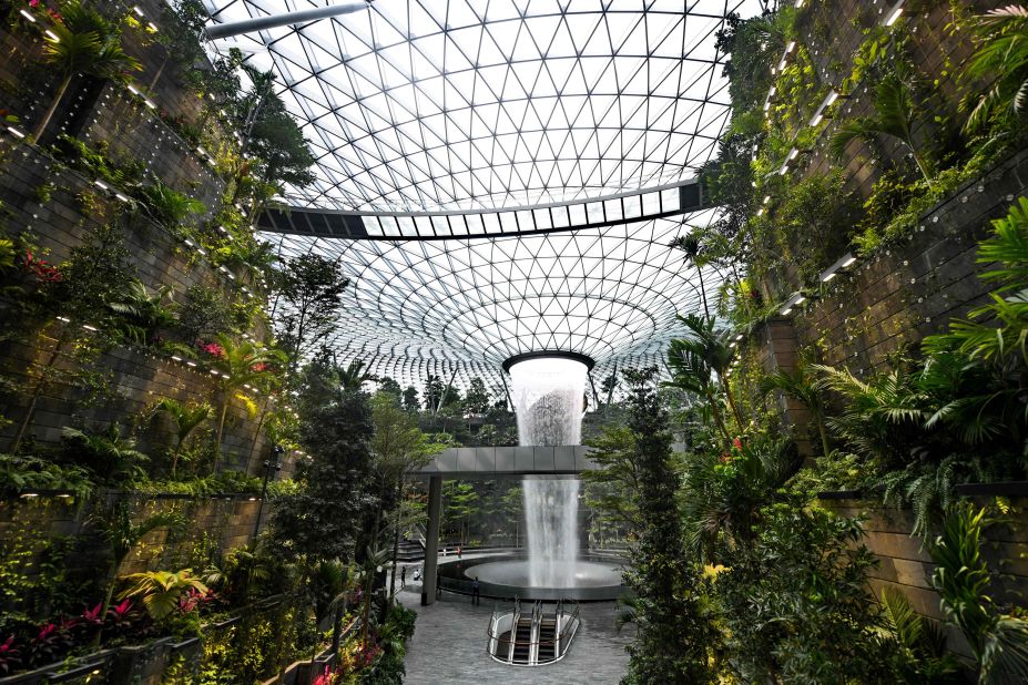 <strong>Jewel Changi Airport:</strong> How impressive is new architecture in Singapore? So impressive that an airport building opened in 2019 is already a huge hit around the world. The world's largest indoor waterfall, above, definitely helped make Jewel a big splash.