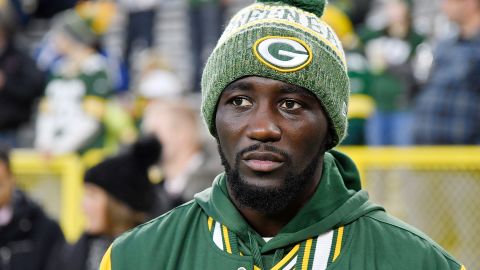 Crawford looks on before the game between the Green Bay Packers and the Detroit Lions at Lambeau Field on October 14, 2019 in Green Bay, Wisconsin