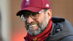 Liverpool's German manager Jurgen Klopp attends a training session at Melwood in Liverpool, north west England on December 9, 2019, on the eve of their UEFA Champions League Group E football match against Salzburg. (Photo by Paul ELLIS / AFP) (Photo by PAUL ELLIS/AFP via Getty Images)