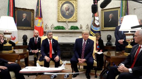 Trump meets with Paraguay's President Mario Abdo Benitez in the Oval Office, Friday, Dec. 13, in Washington.