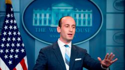 President Donald Trump's senior adviser for policy Stephen Miller speaks during the Daily Briefing at the White House in Washington, DC, on August 2, 2017.
