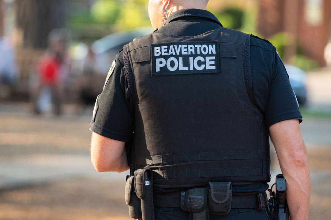 A police officer in Beaverton, Oregon