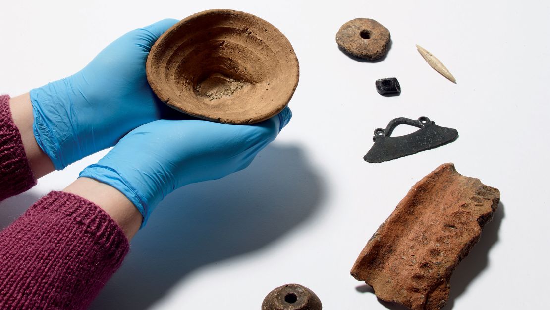 Thousands of the cups, designed to contain wine, have been discovered in archeological sites on Crete.