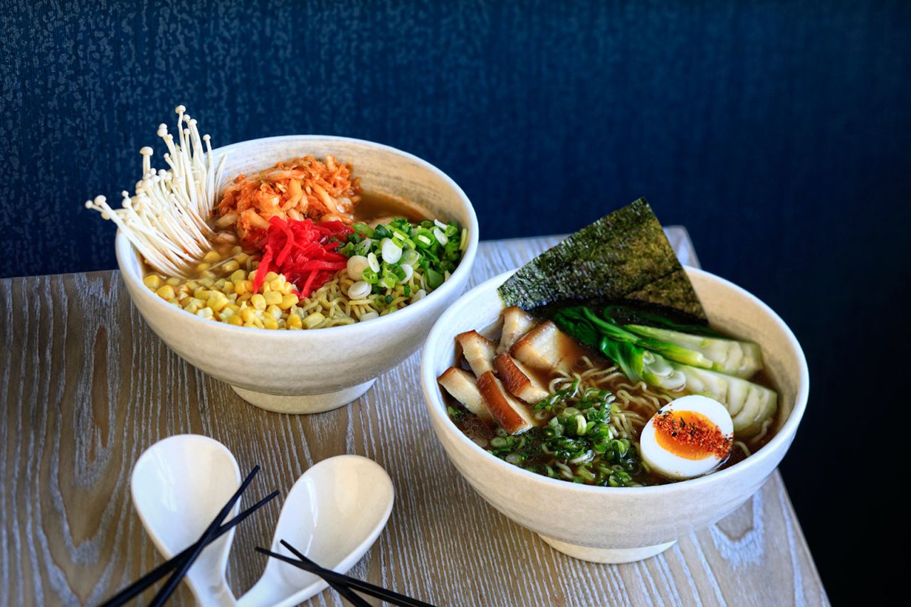 <strong>Buffalo, New York:</strong> At Dobutsu in thriving Larkin Square, Japanese favorites are served in a spacious, gastropub setting. The ramen, pictured here, rivals any big city's rendition.<br />