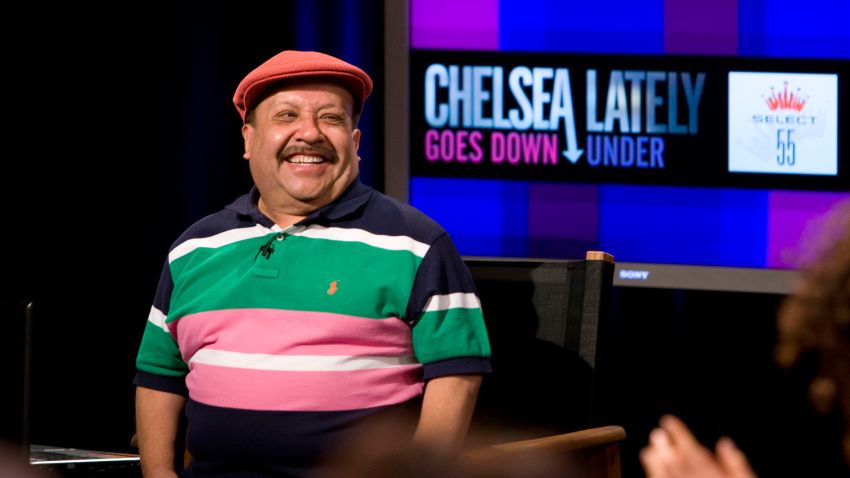 In this handout image provided by Foxtel, Chuy Bravo appears on Chelsea Handler's late night talk show "Chelsea Lately", currently being filmed in Sydney, at Foxtel Studios on March 7, 2011 in Sydney, Australia. The episode, to be aired on March 8, 2011, included an announcement by actress Sophie Monk that her engagement to US-based French millionaire Jimmy Esbag is off and she is currently single again.