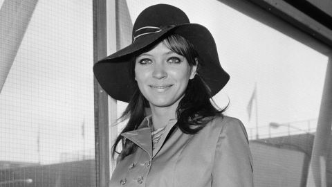 Danish-French actress, author and singer Anna Karina at Heathrow Airport in London in September 1968.