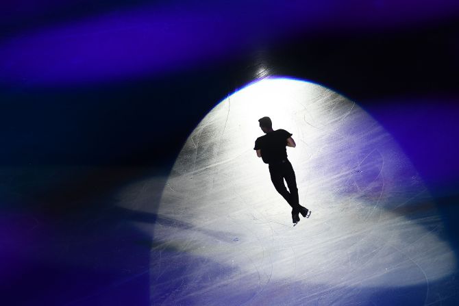 France's Kevin Aymoz performs during the ISU Grand Prix of Figure Skating Final 2019 on Sunday, December 8, in Turin, Italy. <a href="index.php?page=&url=https%3A%2F%2Fwww.cnn.com%2F2019%2F12%2F09%2Fsport%2Fgallery%2Fwhat-a-shot-1209%2Findex.html" target="_blank">See 28 more amazing sports photos</a>