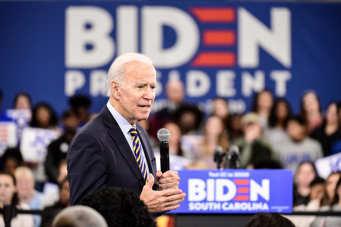 Democratic presidential candidate, former vice President Joe Biden speaks to the audience during a town hall on November 21, 2019 in Greenwood, South Carolina. 