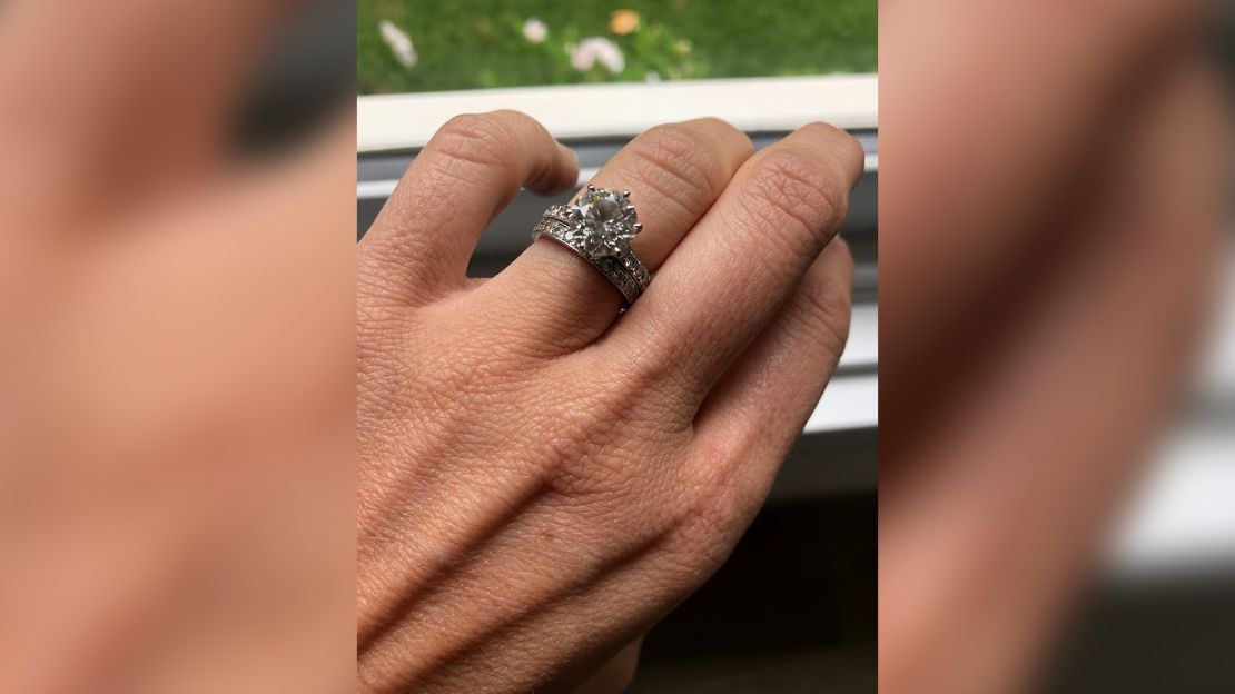 An Australian couple's diamond engagement and wedding rings were recovered from a trash collection center in Melbourne.