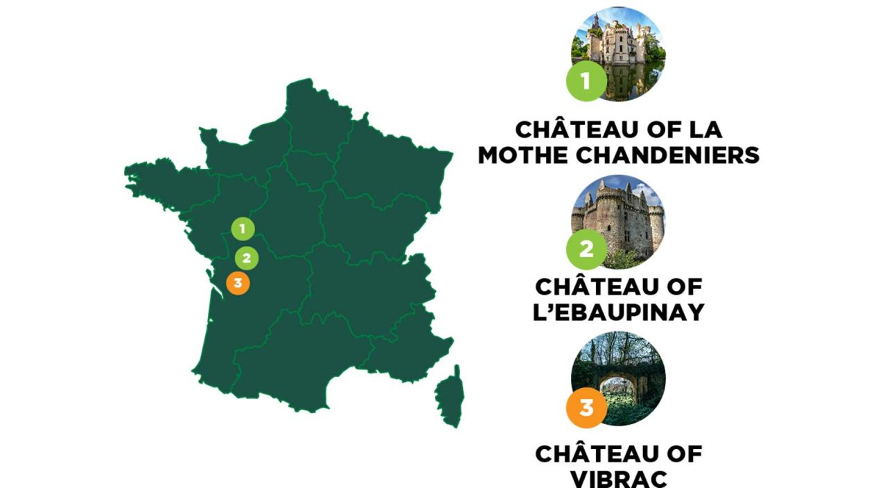 <strong>Castle network:</strong> The castle's part of a network of crowd-owned French castles -- alongside Ebaupinay, purchased in 2018, and Mothe-Chandeniers, purchased in 2017.