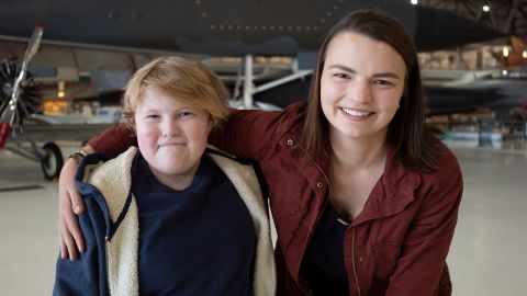 Broomfield, Colorado police officer Carolyn Becker, right, donated a portion of her liver to Clyde Hoffman, left, an 11-year-old child she had never met until a year after the surgery.