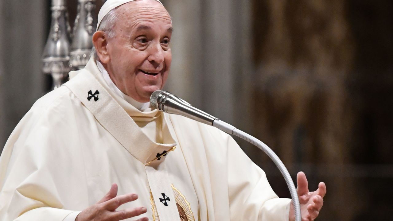Pope Francis celebrates a mass for Our Lady of Guadalupe on December 12, 2019, at St. Peter's Basilica in the Vatican.
