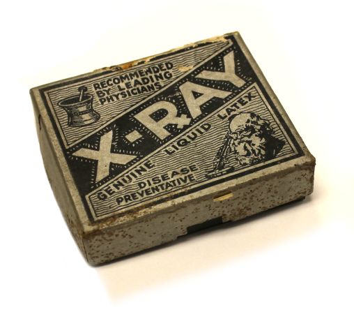 The box on these X-ray condoms assures they are "recommended by leading physicians."