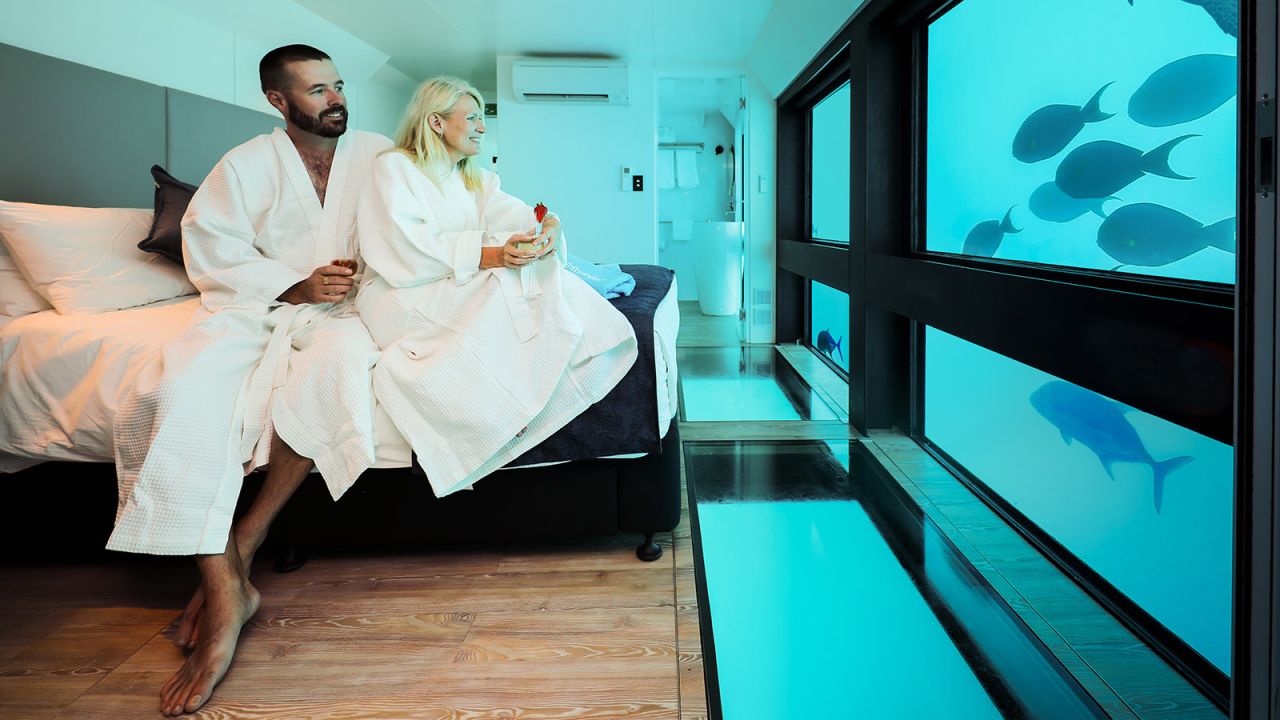 <strong>Reefsuites, Australia:</strong> Opened in December 2019, Reefsuites, Australia's first underwater hotel, allows visitors to take in the Reef's incredible underwater world from the comfort of their plush, king-sized beds.