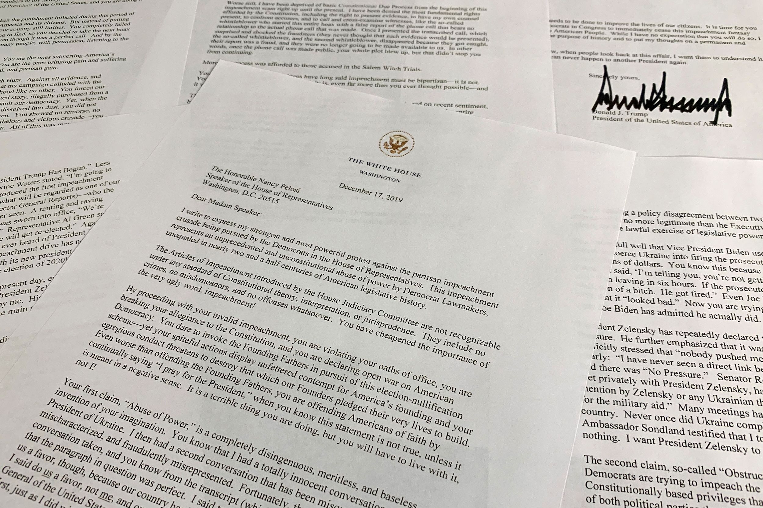 Trump letter to Nancy Pelosi: The 30 most blistering lines ...