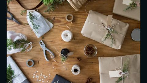 Blogger Erin Boyle's eco-friendly gift wrapping.