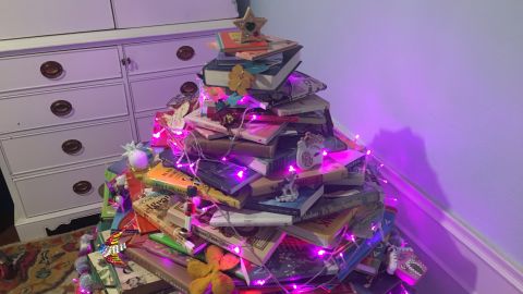 Writer Vanessa McGrady's "book tree."