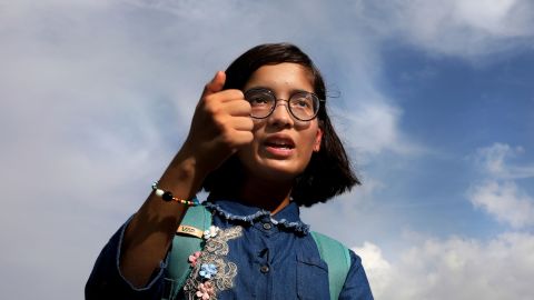 Climate activist Ridhima Pandey in New Delhi, India, on September 26, 2019.