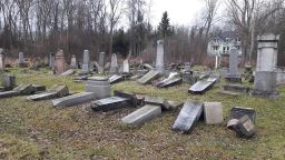 The vandalism of Jewish gravestones and monuments in northern Slovakia was discovered on Monday.