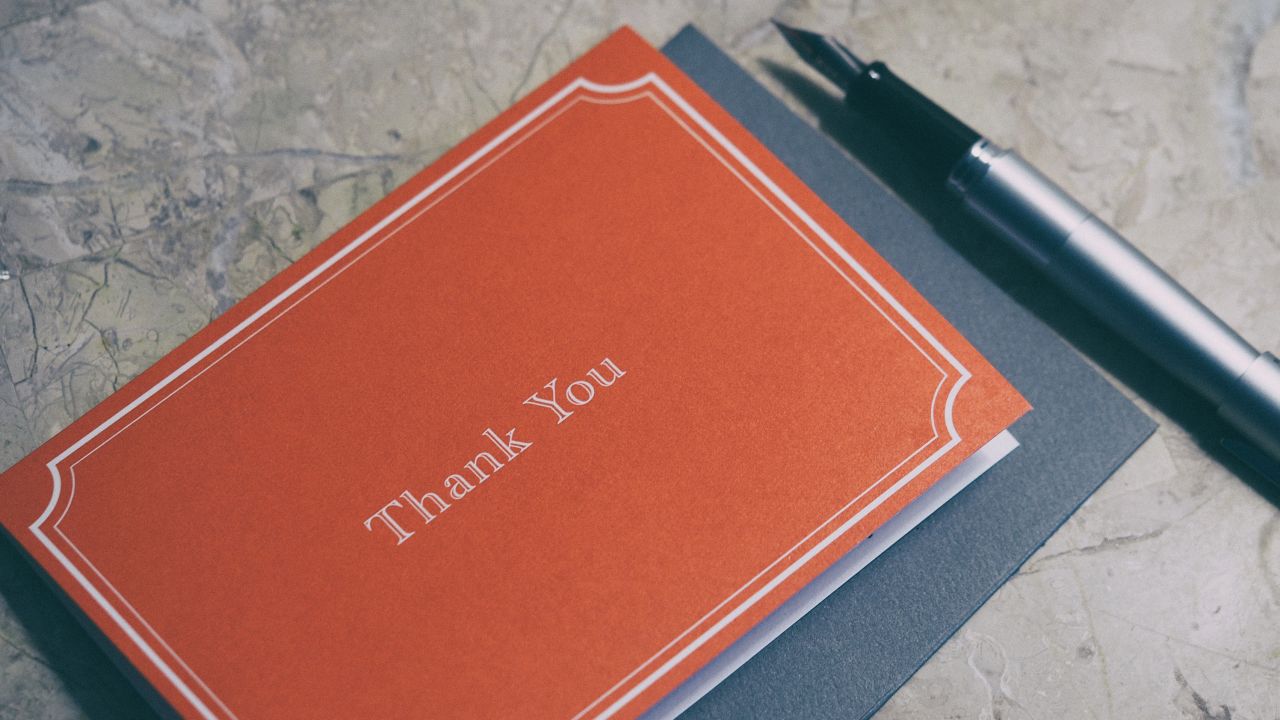 Thank you card - stock