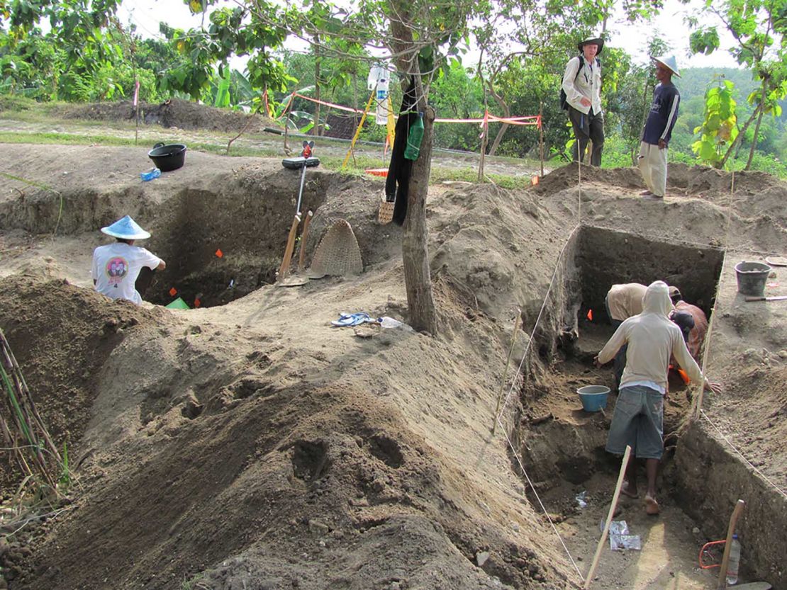 Excavations at Ngandong in 2010.