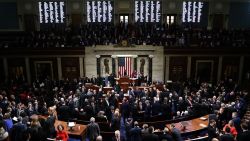 WASHINGTON, DC - DECEMBER 18: The House of Representatives votes on the second article of impeachment of US President Donald Trump at in the House Chamber at the US Capitol Building on December 18, 2019 in Washington, DC. The U.S. House of Representatives voted to successfully pass two articles of impeachment against President Donald Trump on charges of abuse of power and obstruction of Congress. (Photo by Chip Somodevilla/Getty Images)