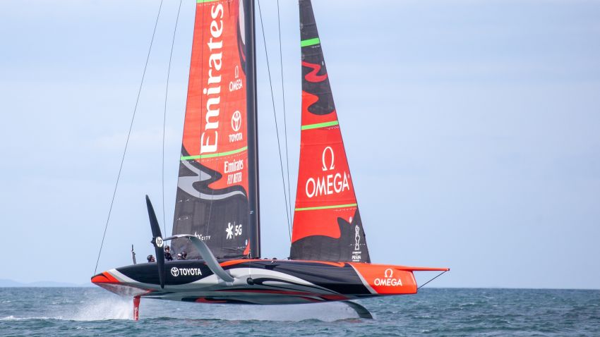Emirates Team New Zealand's AC75 Te Aihe on the Waitemata Harbour in Auckland, New Zealand
36th America's Cup
