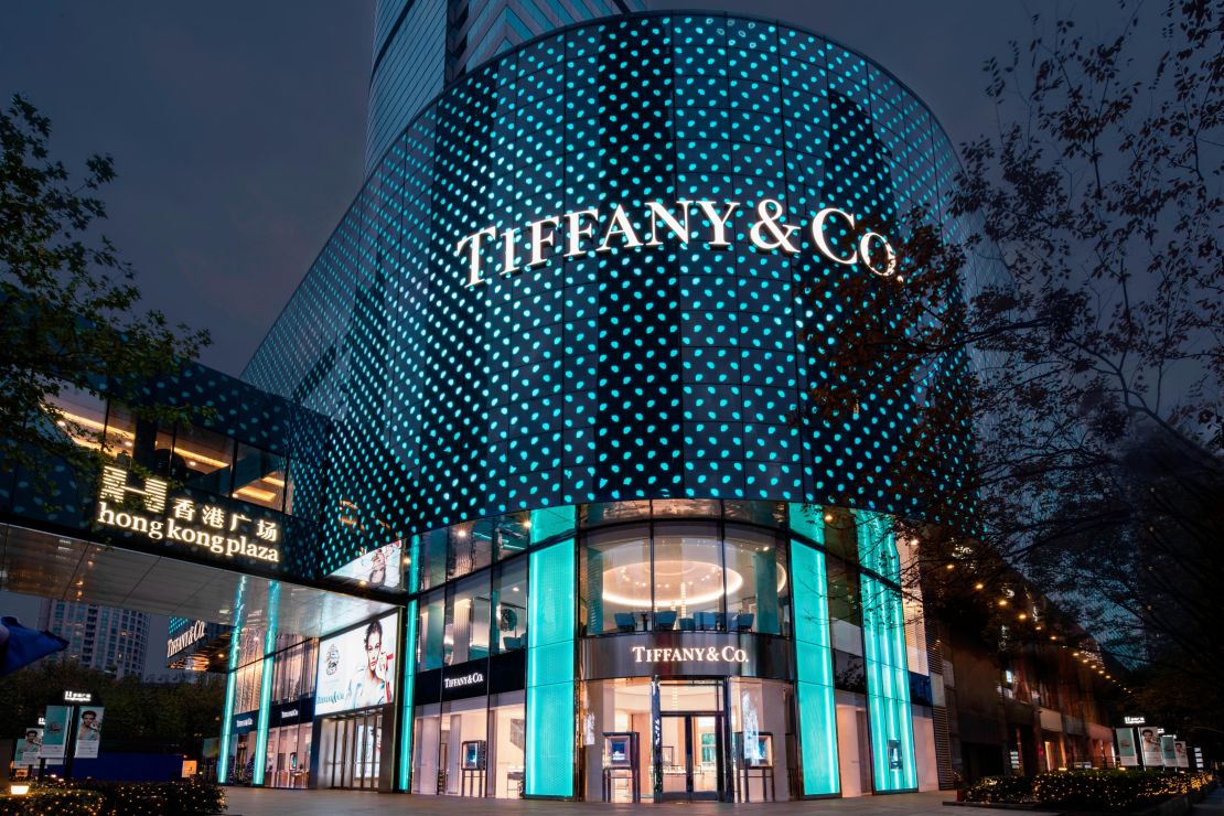 Tiffany's newly reopened flagship store in Shanghai. The outlet is now roughly double the size of its old property.