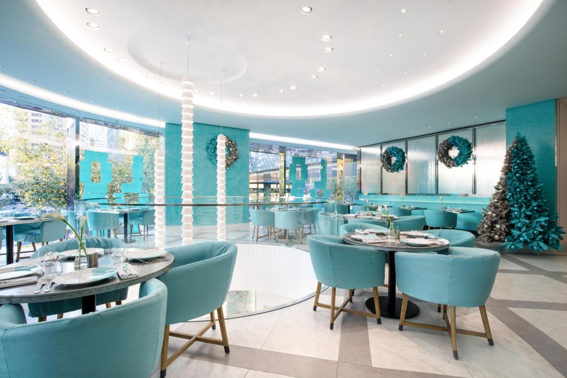 Tiffany's new Blue Box Cafe at its flagship store in Shanghai. The signature eatery will soon be open to anyone who wants to have breakfast, lunch or dinner at Tiffany's. 