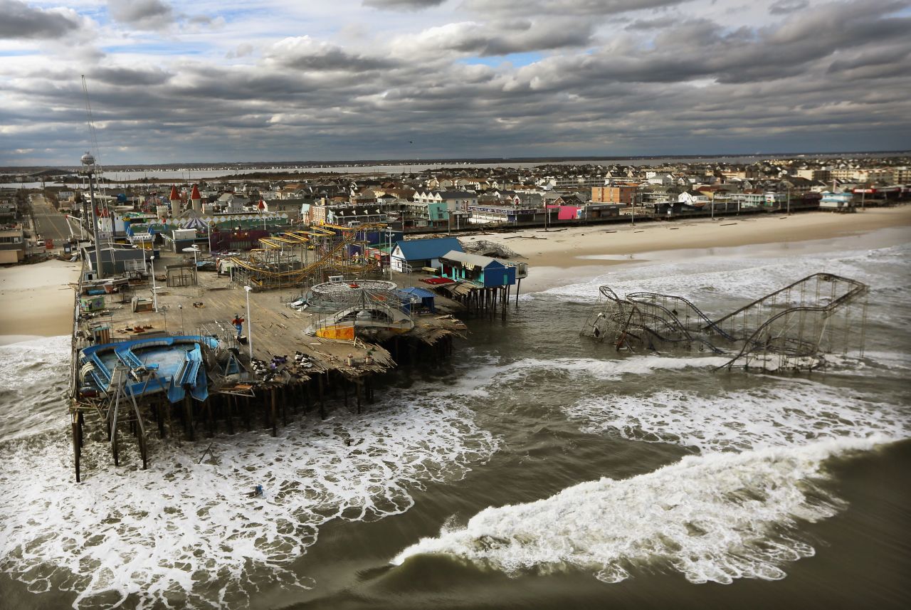 An amusement park in Seaside Heights, New Jersey, is left in ruins after Hurricane Sandy hit the area in October 2012. <a href="https://www.cnn.com/2013/07/13/world/americas/hurricane-sandy-fast-facts/index.html" target="_blank">The storm</a> affected 24 states and all of the eastern seaboard, causing an estimated $70 billion in damages.