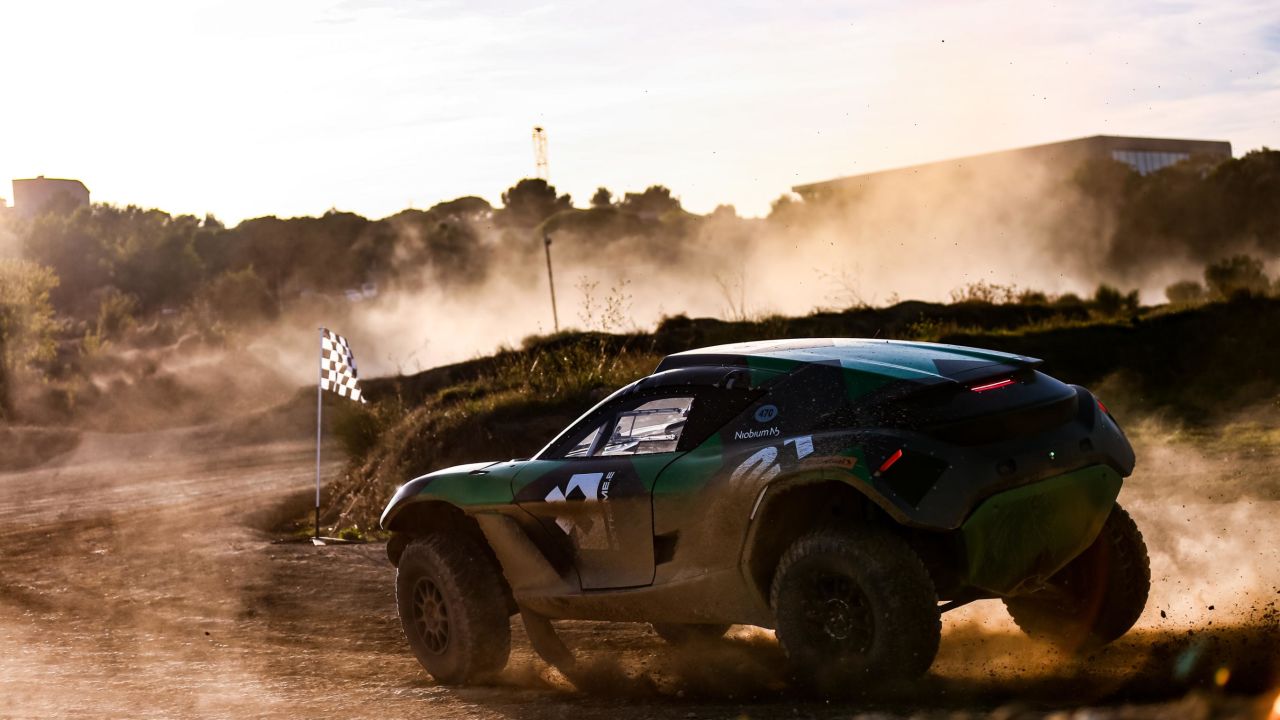 Kevin Hansen testing the Odyssey, the car for the Extreme E series.