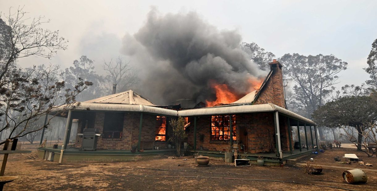 A property burns in Balmoral on December 19.