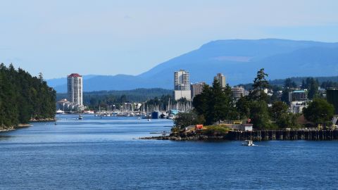 <strong>Vancouver Island, Canada: </strong>This a 290-mile island stretch of pristine forest and beaches is home to small, artsy towns and a cosmopolitan capital city. (The entrance to the Nanaimo town harbor is shown here.)