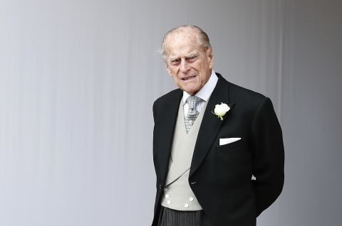 Prince Philip is seen at the <a href="http://www.cnn.com/style/gallery/princess-eugenie-wedding/index.html" target="_blank">wedding of his granddaughter Princess Eugenie and Jack Brooksbank</a> in October 2018.