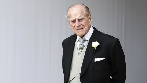 Prince Philip is seen at the <a href="http://www.cnn.com/style/gallery/princess-eugenie-wedding/index.html" target="_blank">wedding of his granddaughter Princess Eugenie and Jack Brooksbank</a> in October 2018.