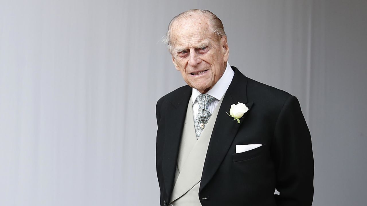 Prince Philip attends the wedding of Princess Eugenie of York to Jack Brooksbank at St. George's Chapel on October 12, 2018 in Windsor, England.  