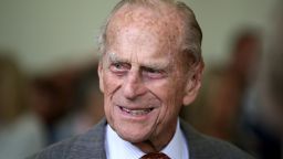 Prince Philip, Duke of Edinburgh, in the gardens at the Palace of Holyroodhouse in Edinburgh in July 2017.