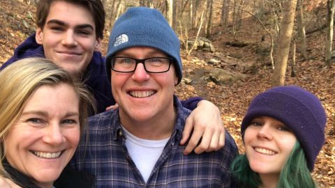 A photo of Tessa Majors with her parents, Inman and Christy, and her brother Maxwell.