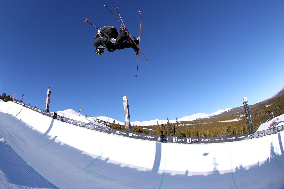 Kenworthy competes in the men's ski modified superpipe final in Colorado.