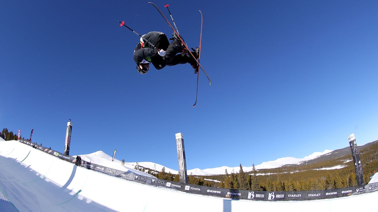 Kenworthy competes in the men's ski modified superpipe final in Colorado.