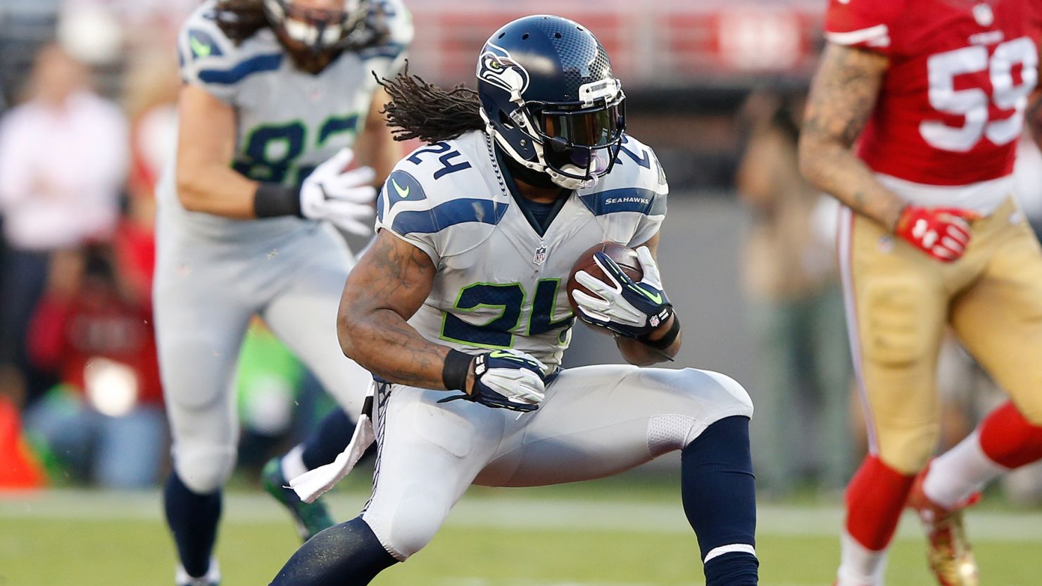 Marshawn Lynch is back with the Seattle Seahawks.
