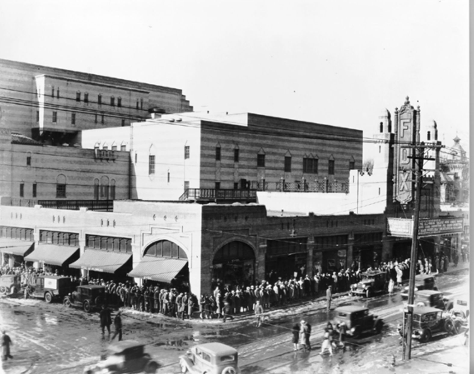 Christmas Day, 1929:  This was the wild scene on opening day.  A sold-out crowd spilled onto the intersection of Peachtree and Ponce De Leon streets to see the premier of  Disney's first cartoon starring Mickey Mouse, "Steamboat Willie," and the feature film "Salute," a story about the famous Army vs. Navy football game that starred George O'Brien and Helen Chandler. 
