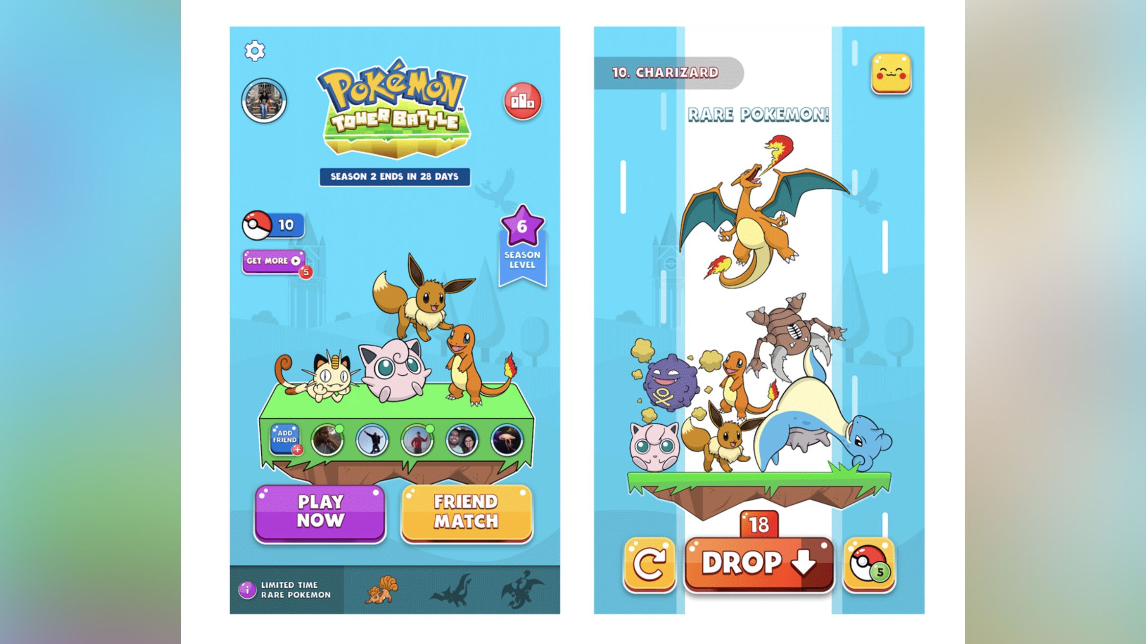 A free online battle game `` Pokemon Tower Battle '' just by