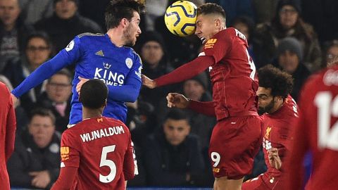 Roberto Firmino's firm header put Liverpool on the way to a 4-0 victory over Leicester City at the King Power Stadium.